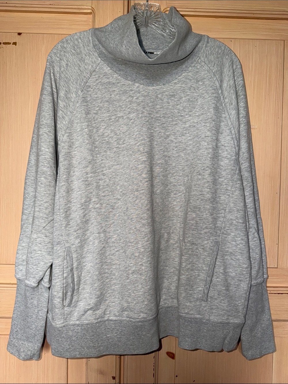 Champion Light Gray Cowl Neck Pullover Sweatshirt